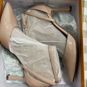 Unisa Nude Patent Leather Heels